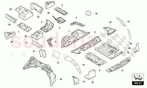 Part Diagram for Lamborghini 4ML863741A