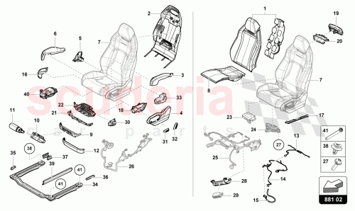 Part Diagram for Lamborghini 4ML881969A