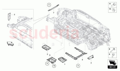 Part Diagram for Lamborghini 4M0801385F