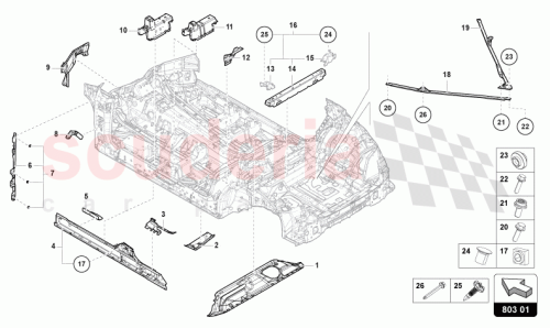 Part Diagram for Lamborghini 4M0803174G