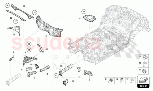 Part Diagram for Lamborghini 4M0805152D