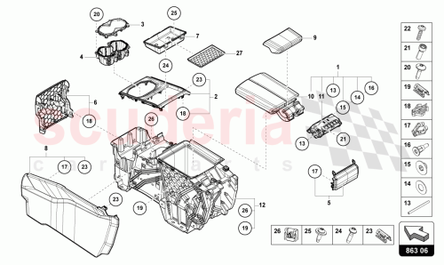Part Diagram for Lamborghini 4ML863166C