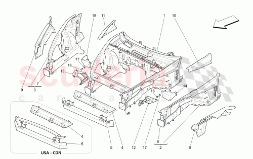 Part Diagram for Maserati 66244500