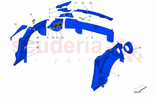 Part Diagram for Maserati 673016543