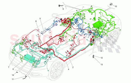 Part Diagram for Maserati 305587