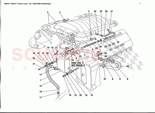 Part Diagram for Maserati 585412100