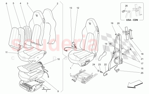 Part Diagram for Maserati 980001180