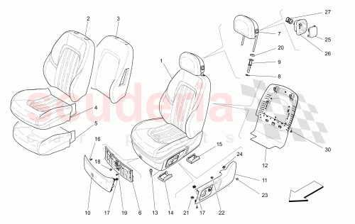 Part Diagram for Maserati 673000324