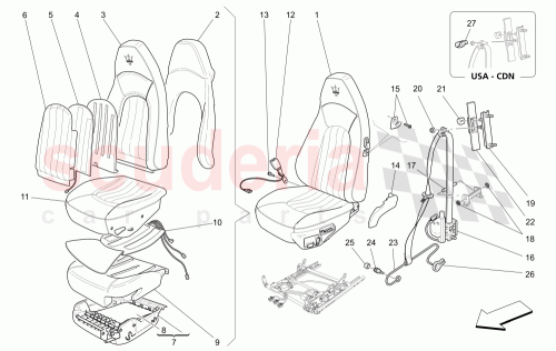 Part Diagram for Maserati 67513711