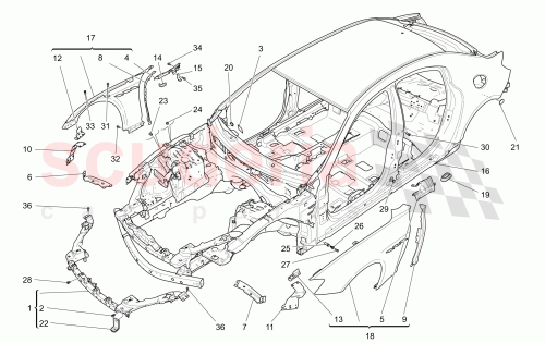 Part Diagram for Maserati 673001664