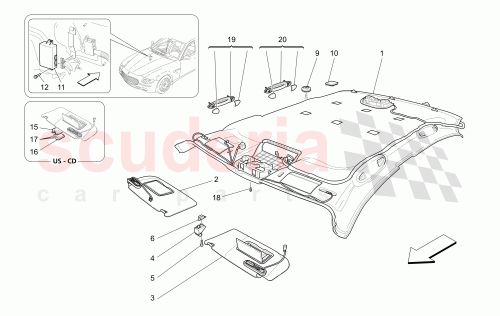 Part Diagram for Maserati 66515930