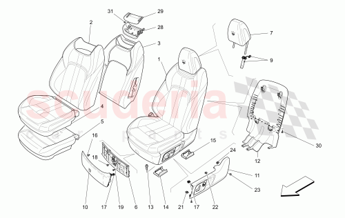 Part Diagram for Maserati 673007468