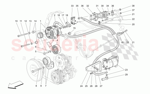 Part Diagram for Maserati 172537