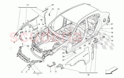 Part Diagram for Maserati 673005623