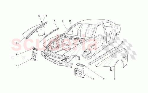 Part Diagram for Maserati 67216800