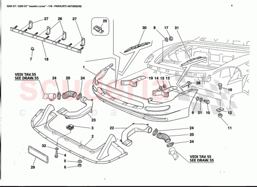 Part Diagram for Maserati 99000055