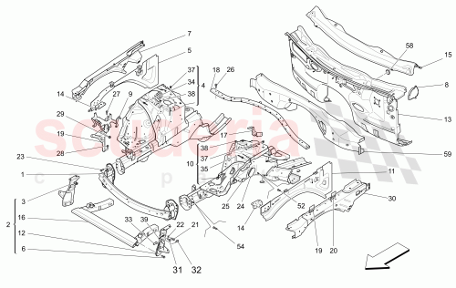 Part Diagram for Maserati 673007200
