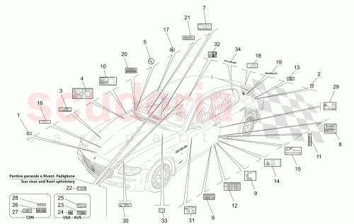 Part Diagram for Maserati 80934921