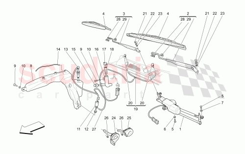 Part Diagram for Maserati 66241600