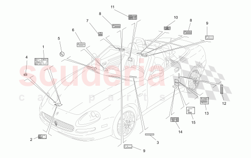 Part Diagram for Maserati 65423800