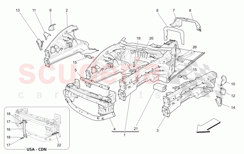 Part Diagram for Maserati 14507787