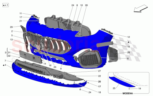 Part Diagram for Maserati 670218092