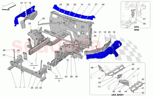 Part Diagram for Maserati 673014180