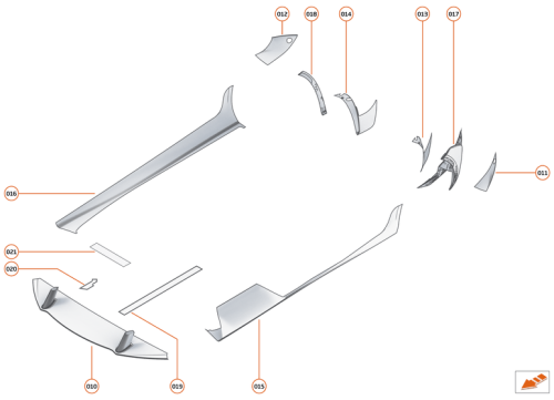Part Diagram for McLaren 26AB772SP