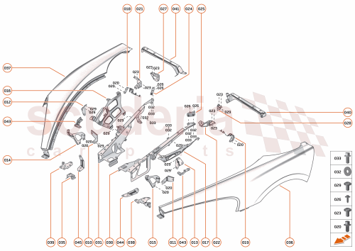 Part Diagram for McLaren 13A3454CP