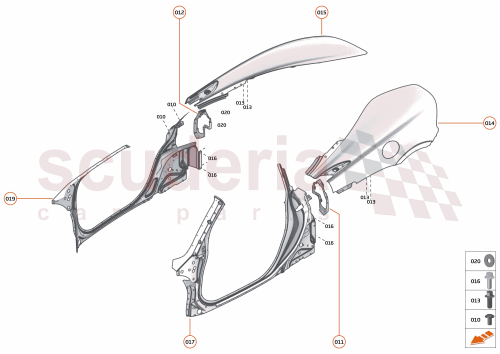 Part Diagram for McLaren 13AA607SP