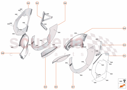 Part Diagram for McLaren 15CA101RP
