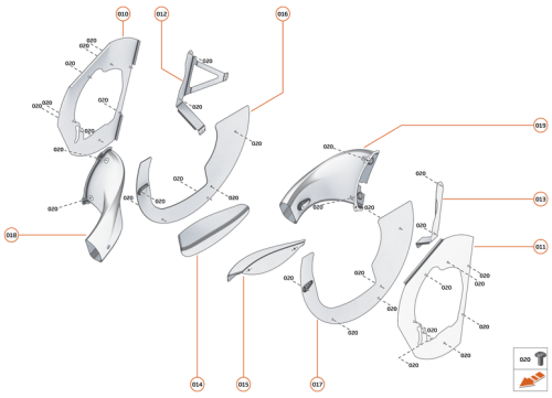 Part Diagram for McLaren 15CA102RP