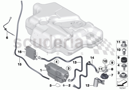 Part Diagram for Rolls Royce 16 13 7181008
