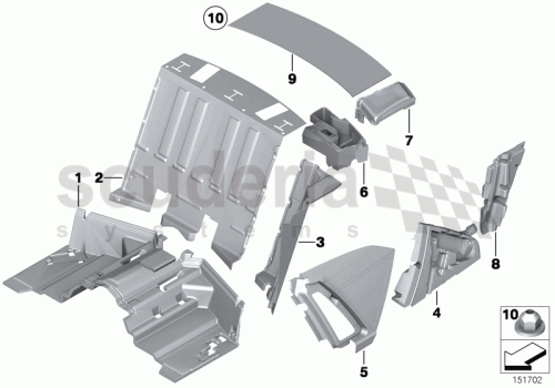 Part Diagram for Rolls Royce 51 48 7073545