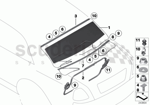 Part Diagram for Rolls Royce 51 31 7218481