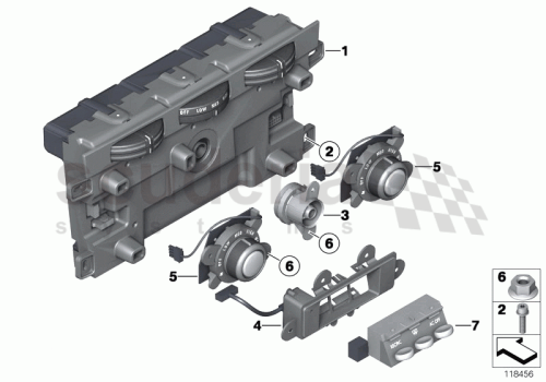 Part Diagram for Rolls Royce 64 11 0431522