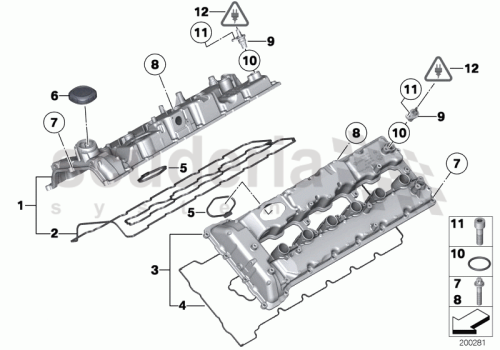 Part Diagram for Rolls Royce 11128636401