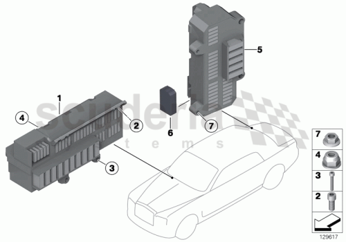 Part Diagram for Rolls Royce 61 14 6906586