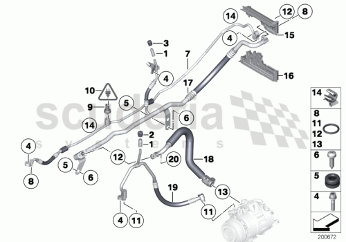 Part Diagram for Rolls Royce 64 53 8387438
