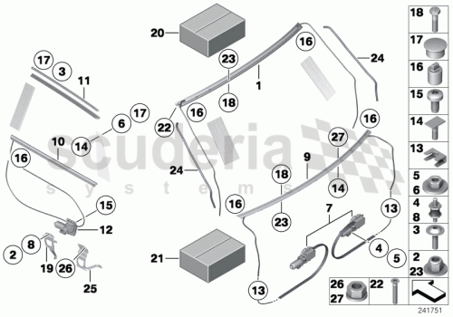 Part Diagram for Rolls Royce 51 42 7272738