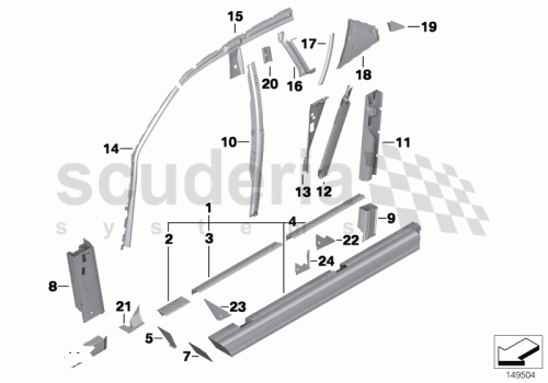 Part Diagram for Rolls Royce 41 21 7072505