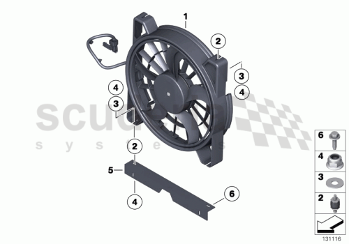 Part Diagram for Rolls Royce 64 54 0300481
