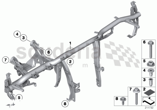 Part Diagram for Rolls Royce 51 45 9158830