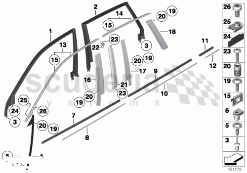Part Diagram for Rolls Royce 51 41 7025609