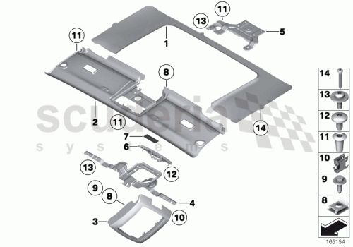 Part Diagram for Rolls Royce 51 44 7148604