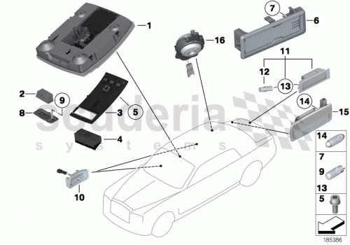 Part Diagram for Rolls Royce 63 31 0405104