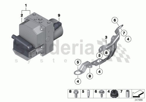 Part Diagram for Rolls Royce 34 51 1165467