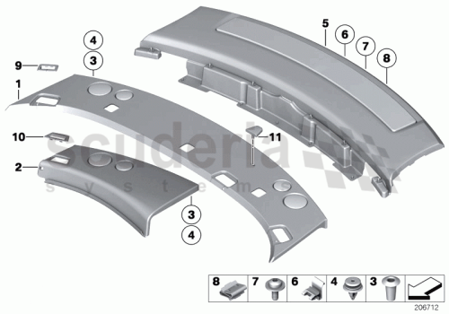 Part Diagram for Rolls Royce 51 46 6959999