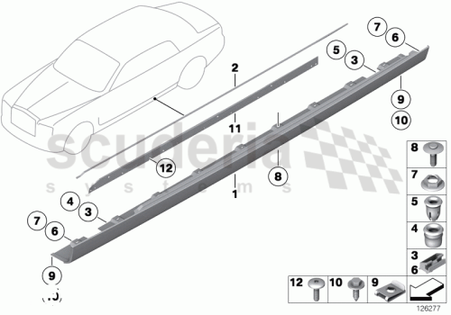 Part Diagram for Rolls Royce 51 11 8174184