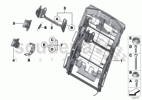 Part Diagram for Rolls Royce 52 20 7070508
